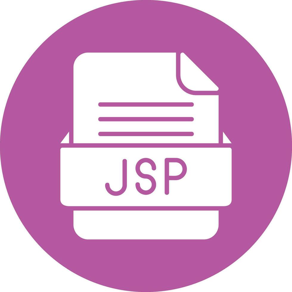 JSP File Format Vector Icon