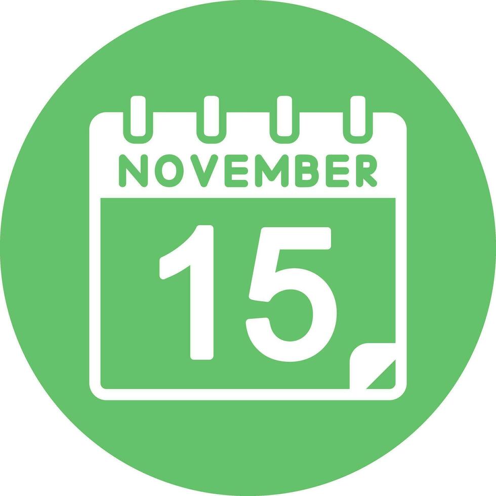 15 noviembre vector icono