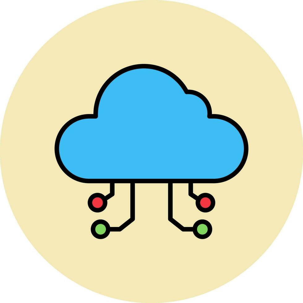 icono de vector de computación en la nube