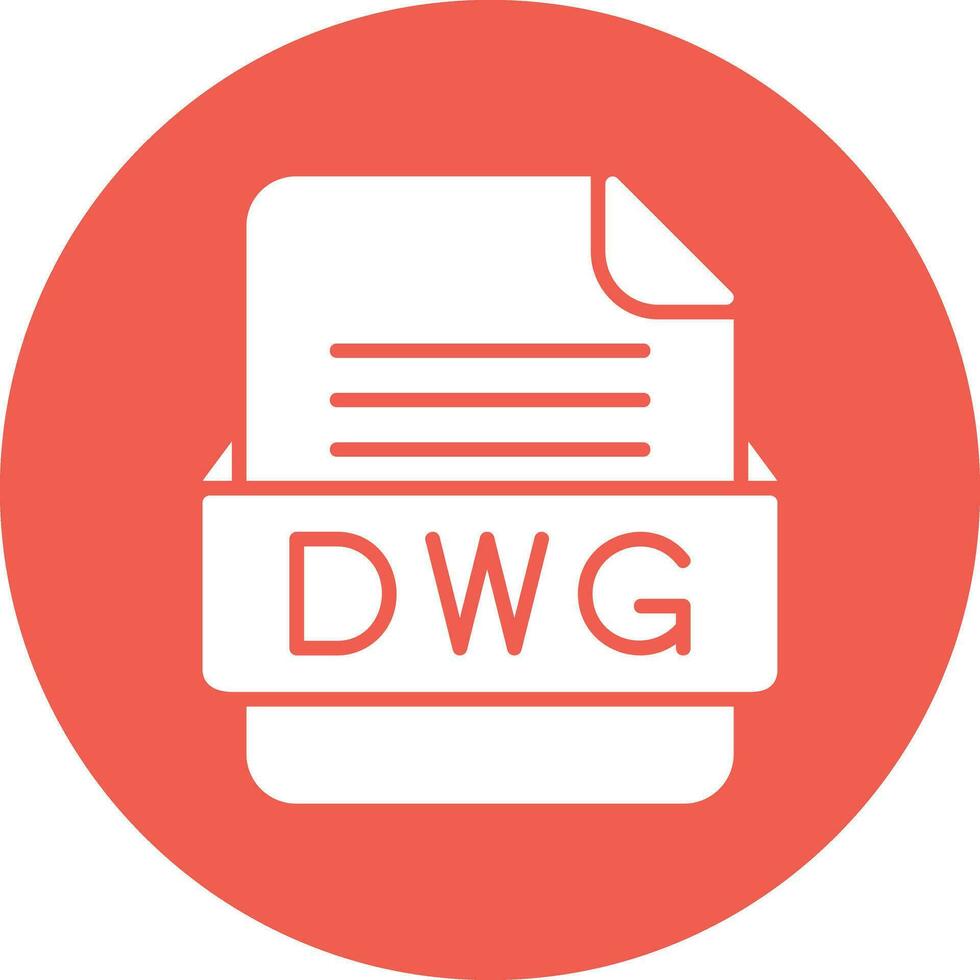 DWG File Format Vector Icon