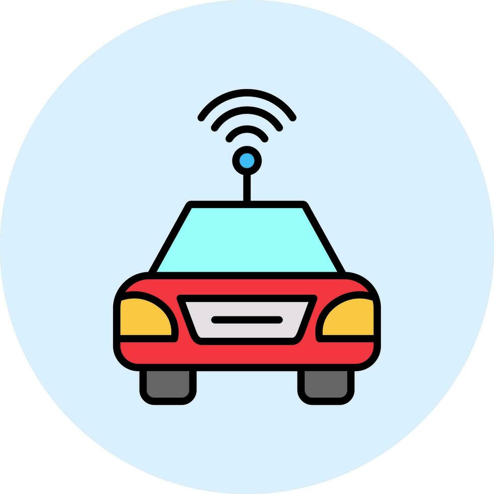 Autonomous Car Vector Icon