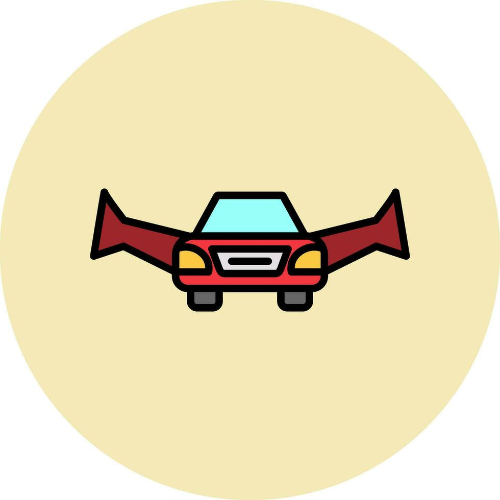 icono de vector de coche volador