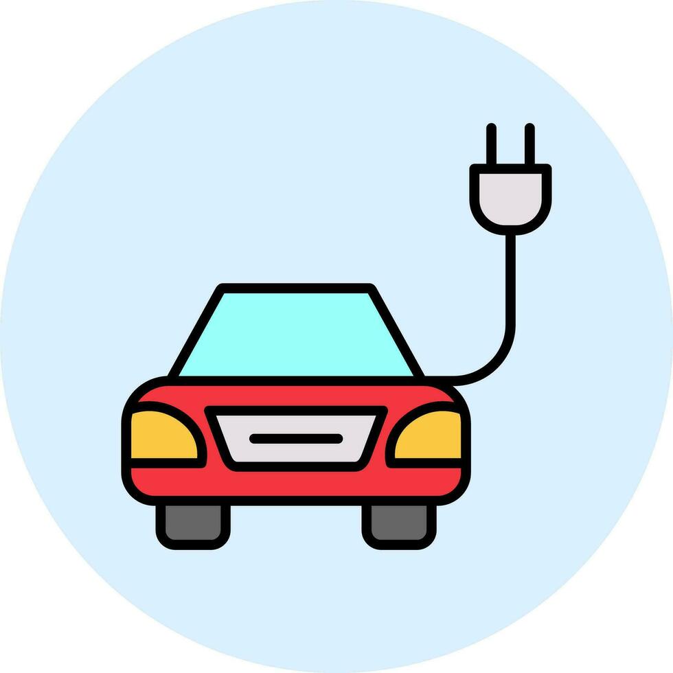 Electric Car Vector Icon