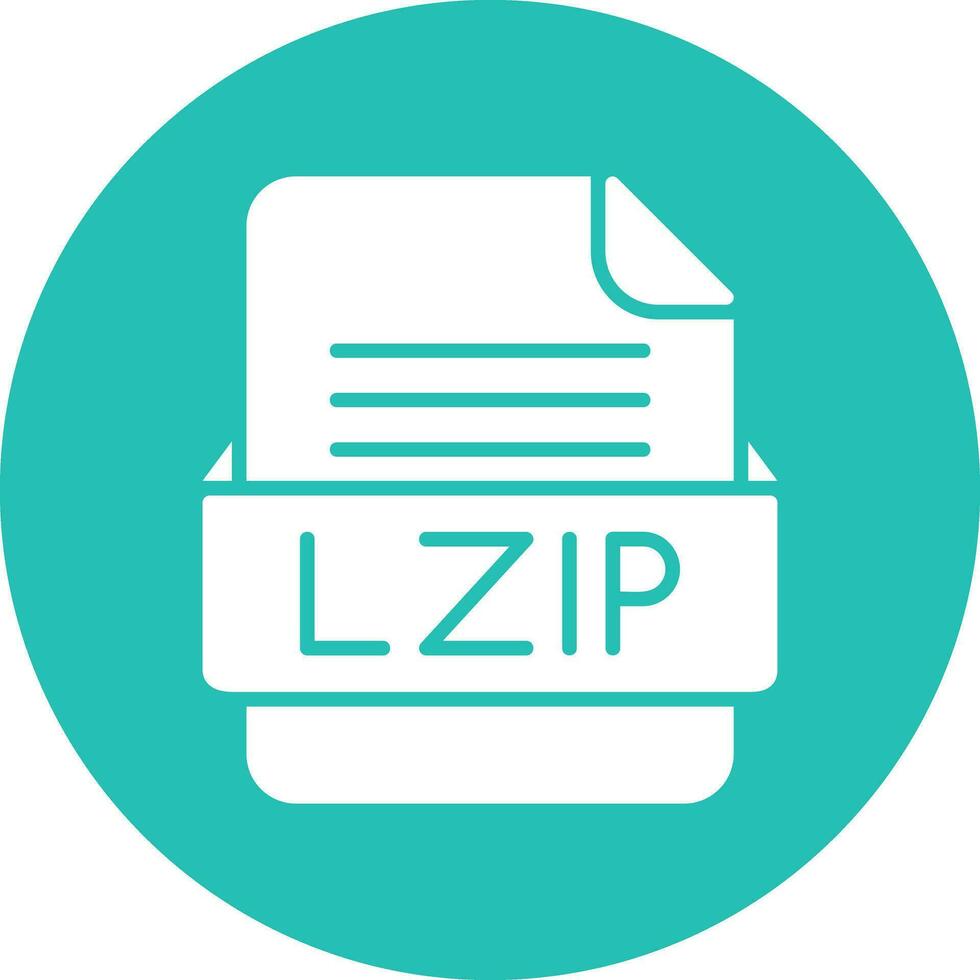 LZIP File Format Vector Icon