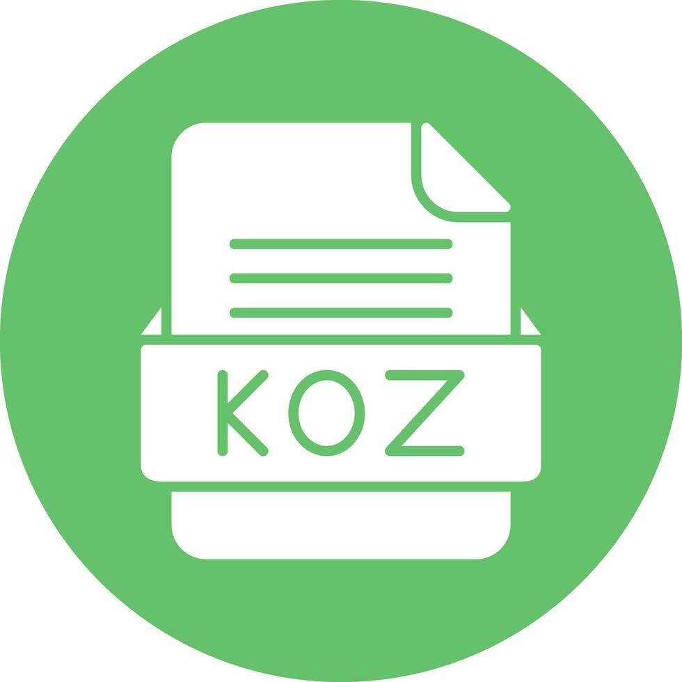 KOZ File Format Vector Icon