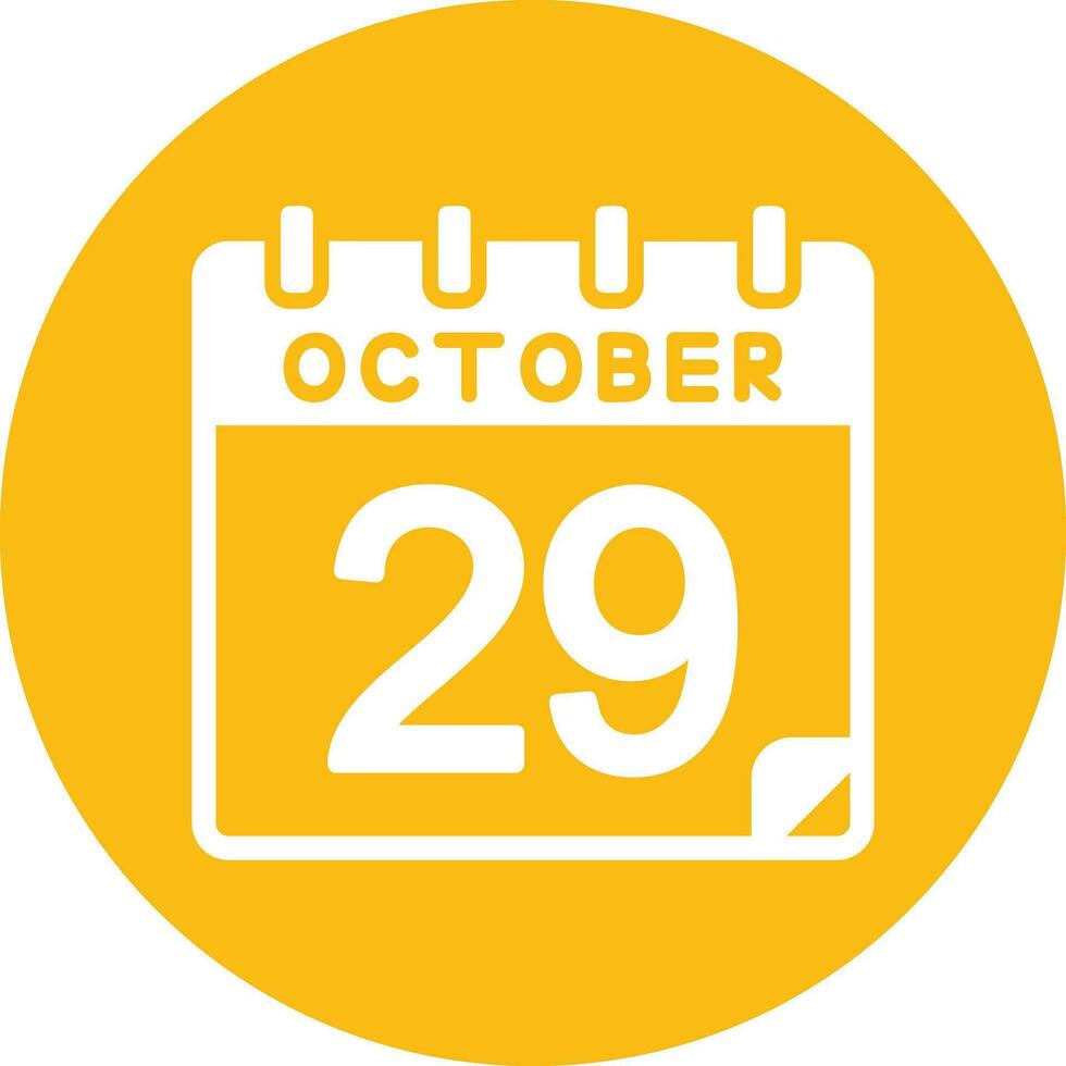 29 October Vector Icon