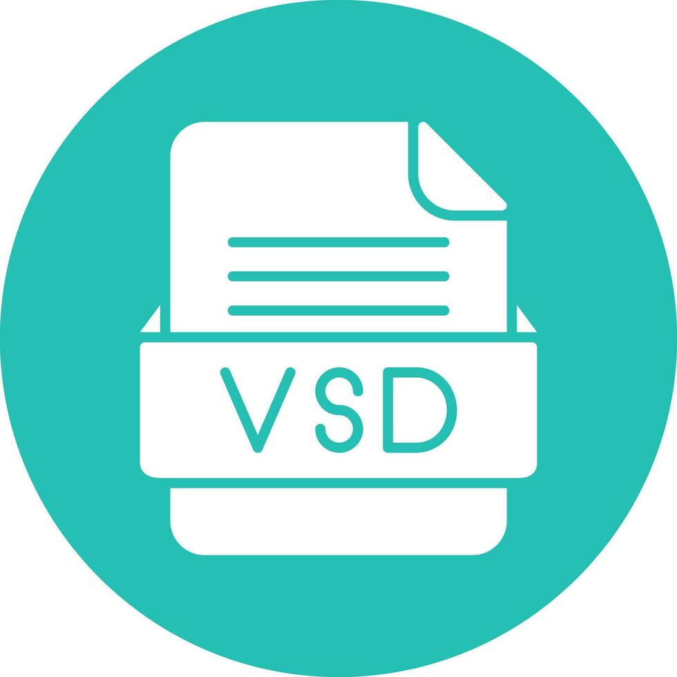 VSD File Format Vector Icon