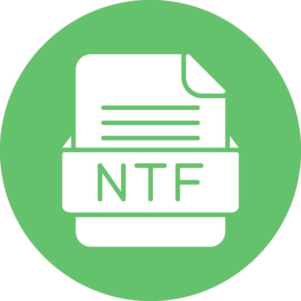 NTF File Format Vector Icon
