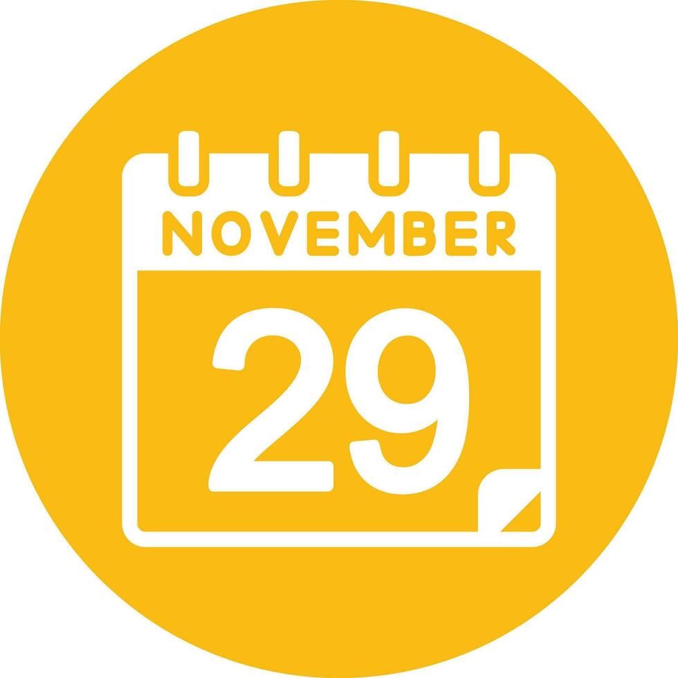 29 November Vector Icon