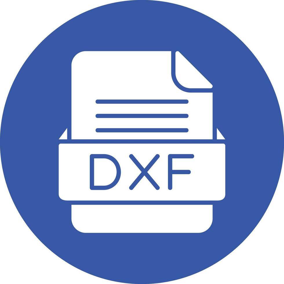 DXF File Format Vector Icon