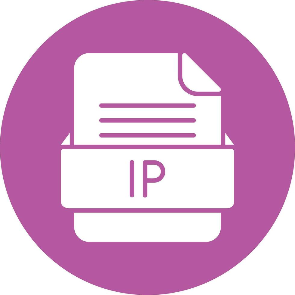 IP File Format Vector Icon