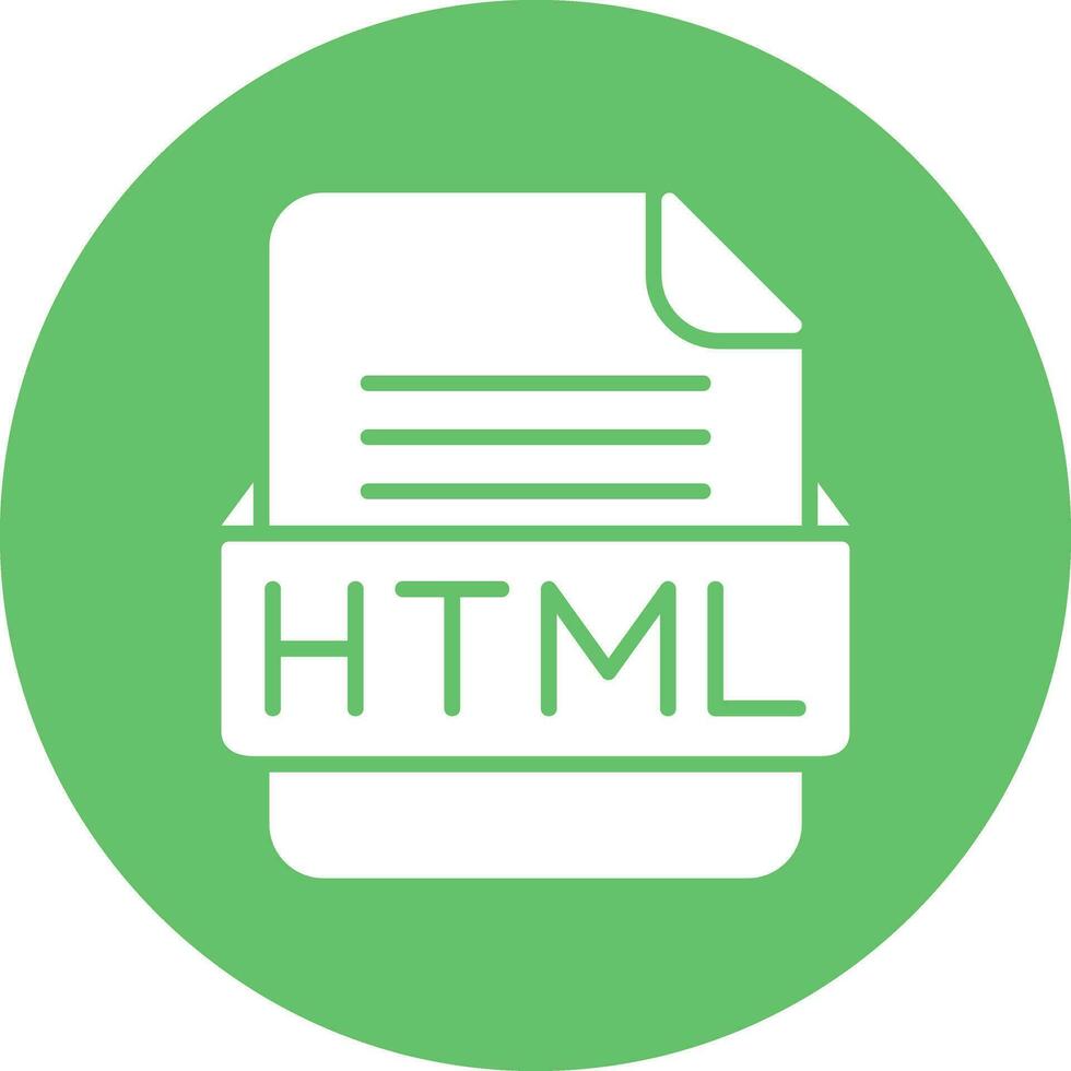 HTML File Format Vector Icon