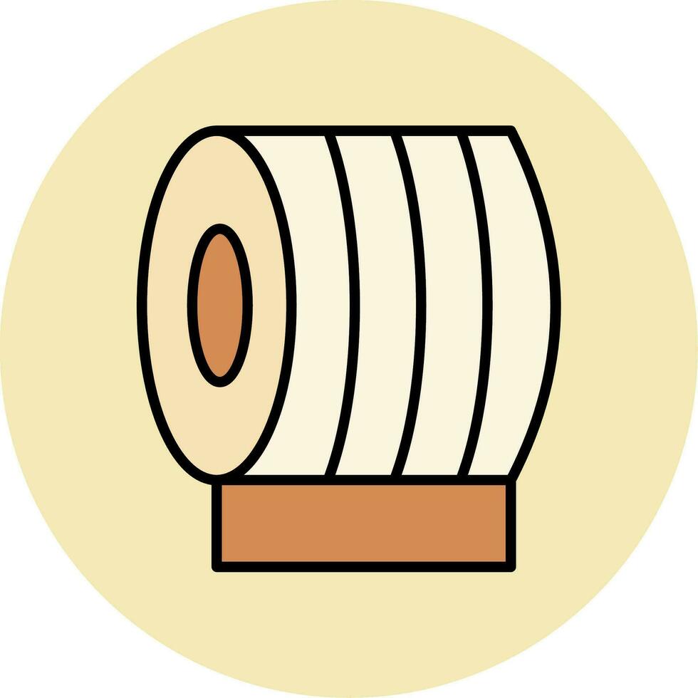 icono de vector de rollo de tejido