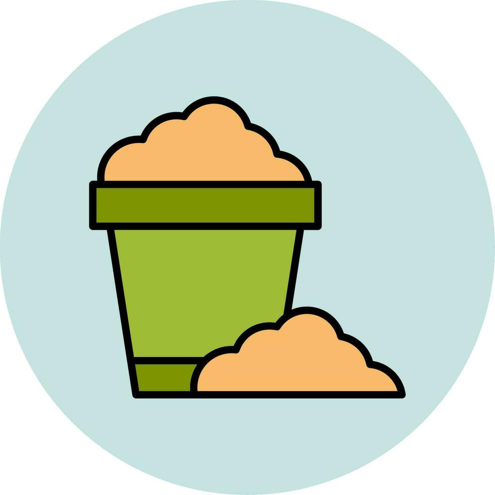 Sand Bucket Vector Icon