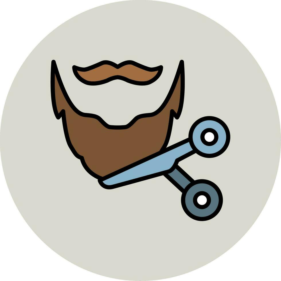 Beard Trimming Vector Icon