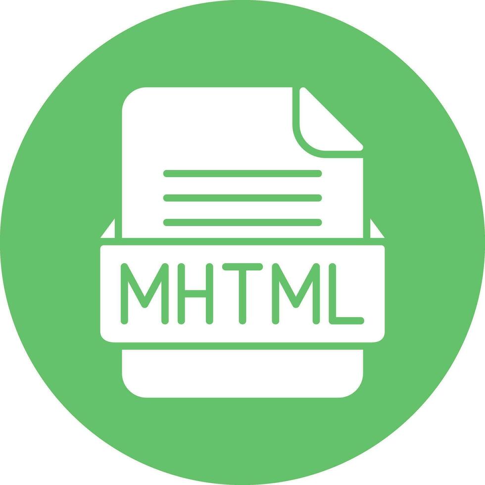 MHTML File Format Vector Icon