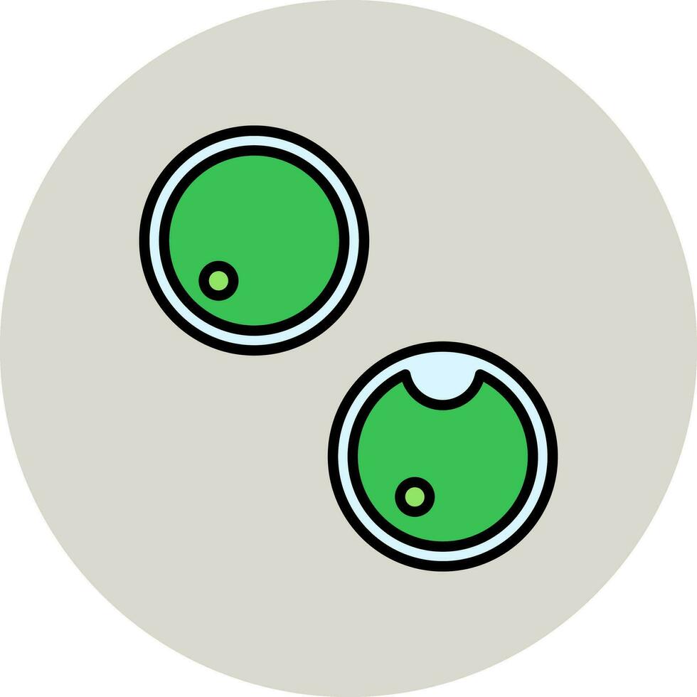 Chlorella vulgaris vector icono