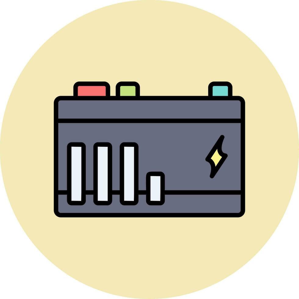 batería cargar vector icono