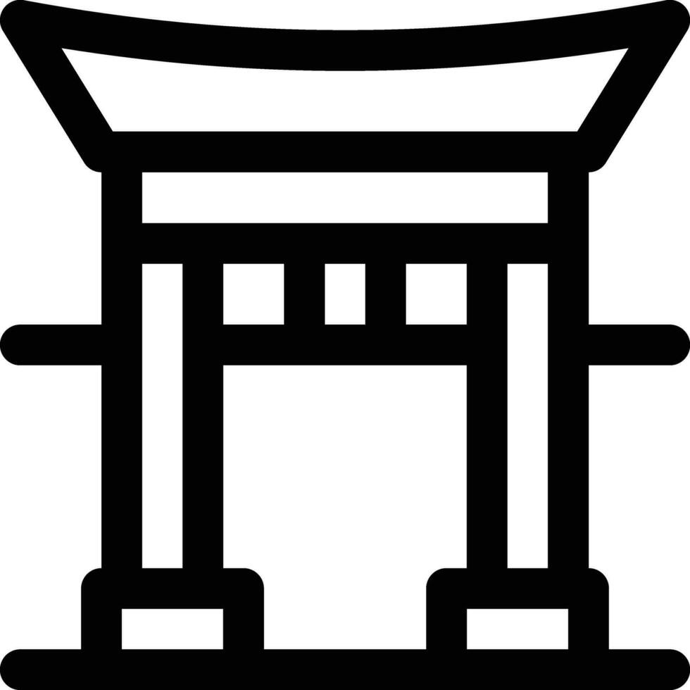 torii portón vector icono