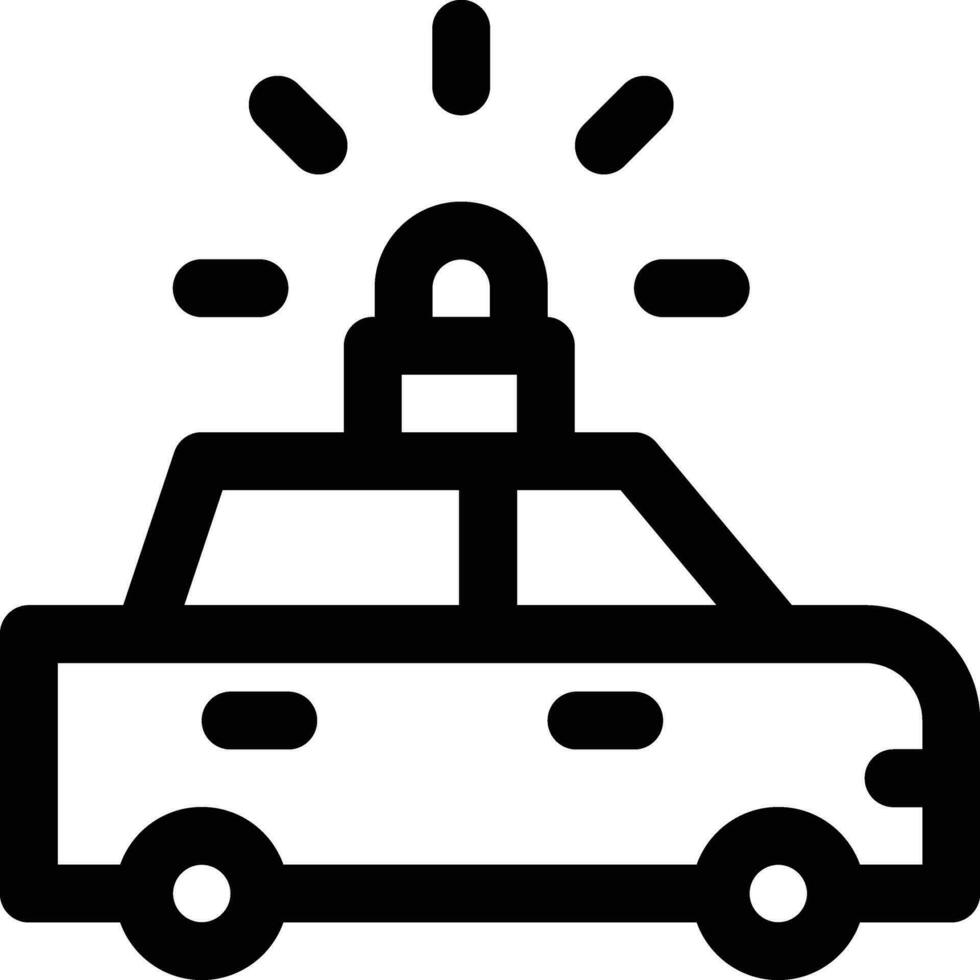 icono de vector de coche de policía