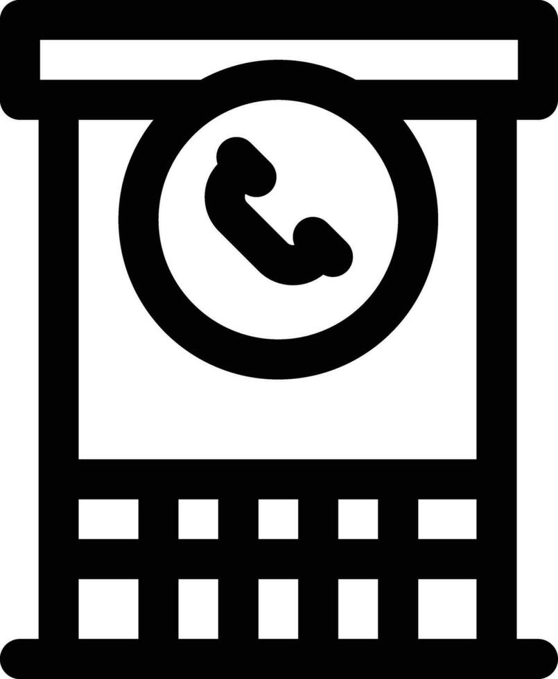 icono de vector de cabina telefónica