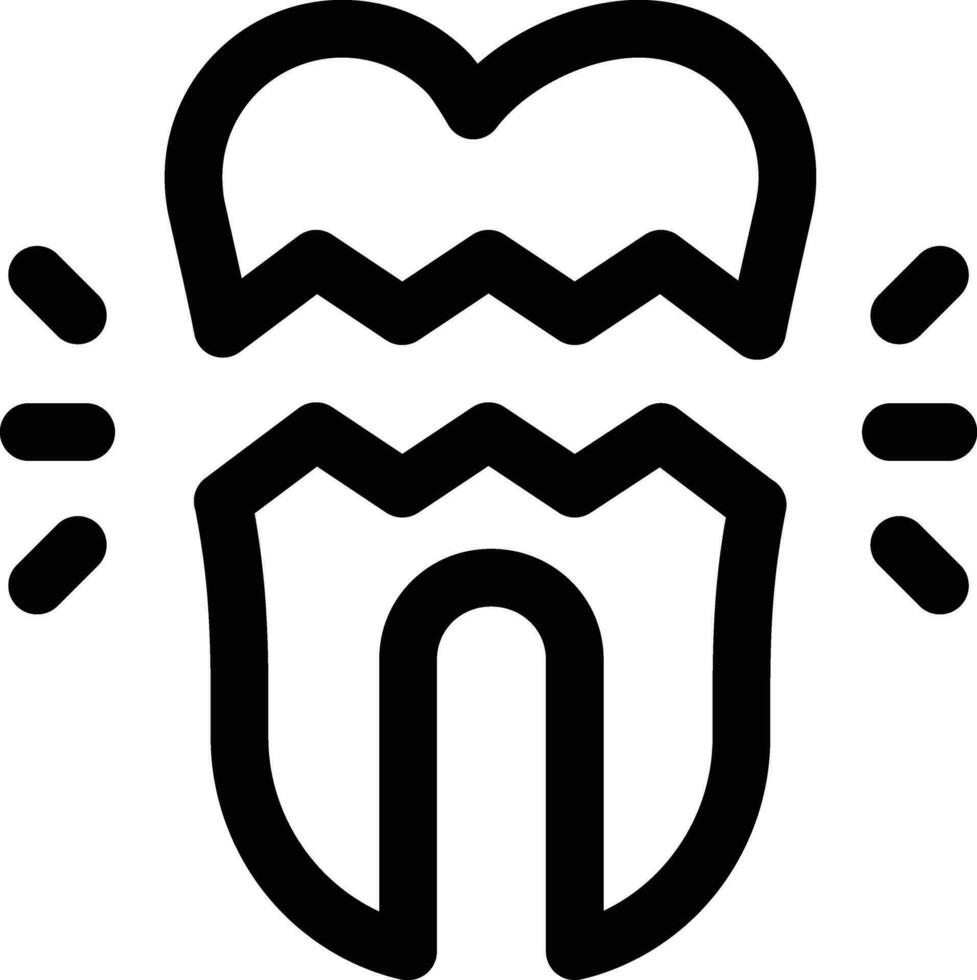 Broken Tooth Vector Icon