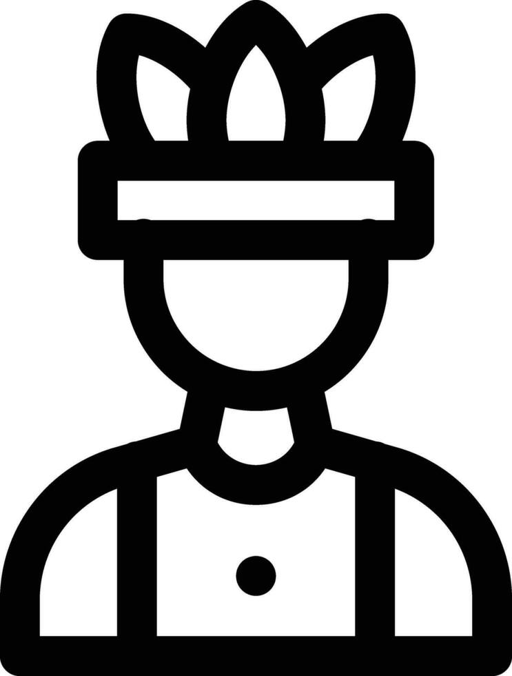 Native Indian Vector Icon