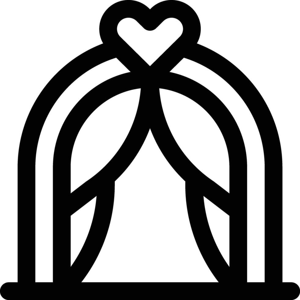 icono de vector de arco de boda