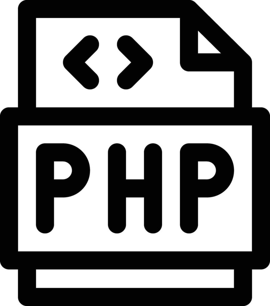 icono de vector de archivo php