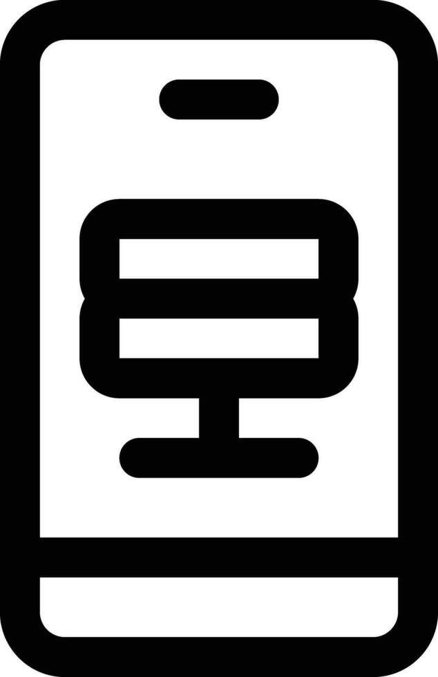 Smartphone Database Vector Icon