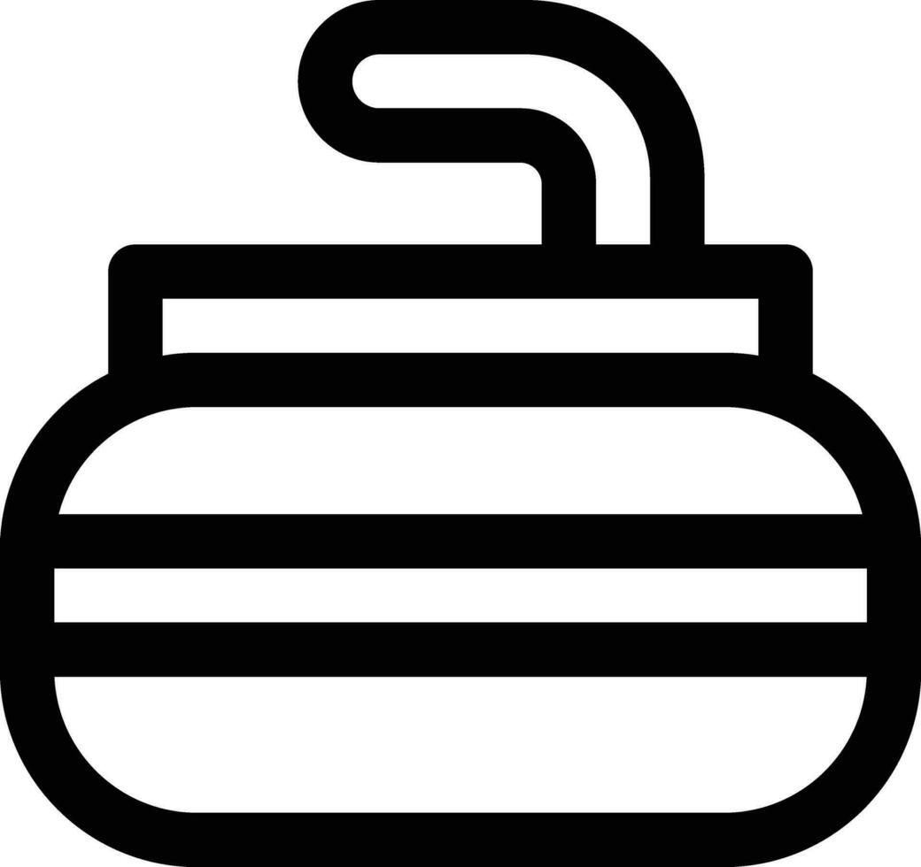 curling vector icono