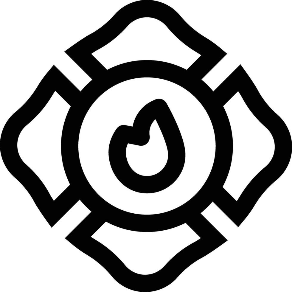 Firefighter Badge Vector Icon