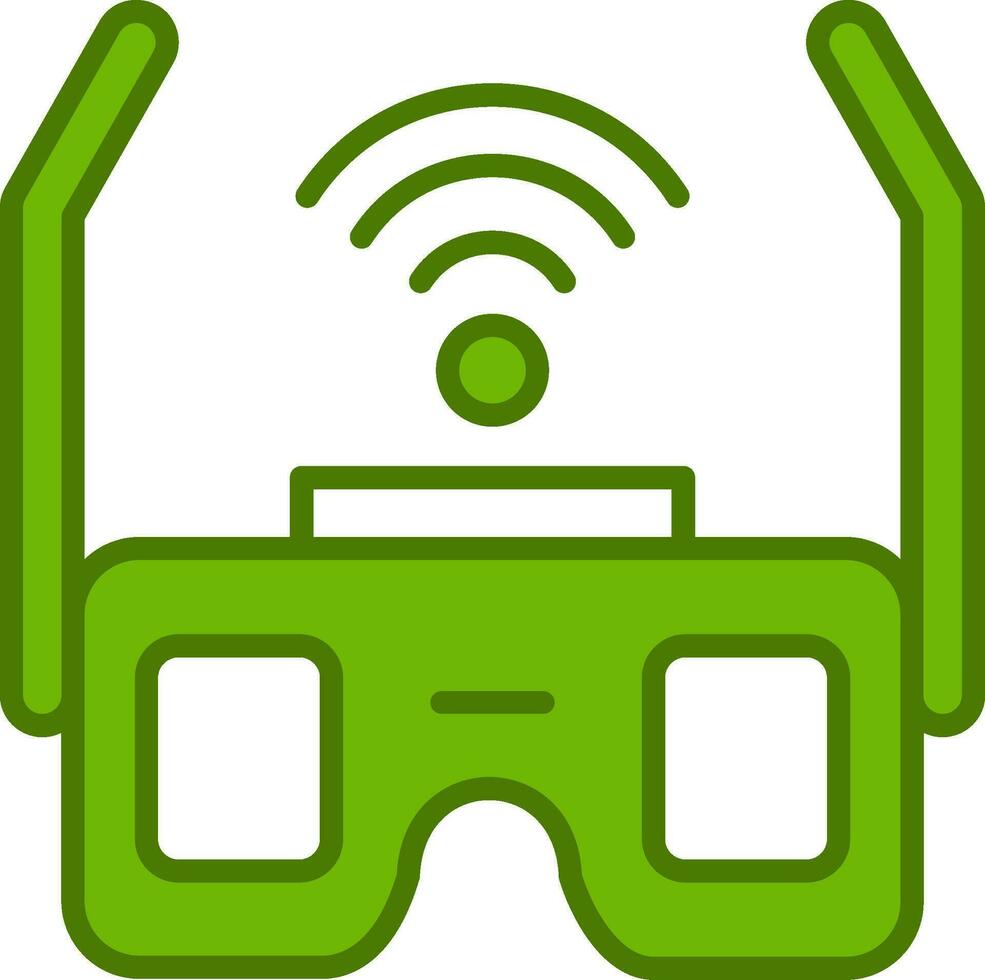 icono de vector de gafas inteligentes