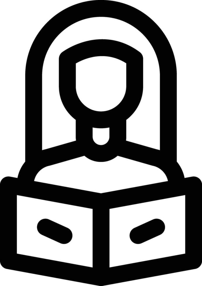 Women Reading Book Vector Icon