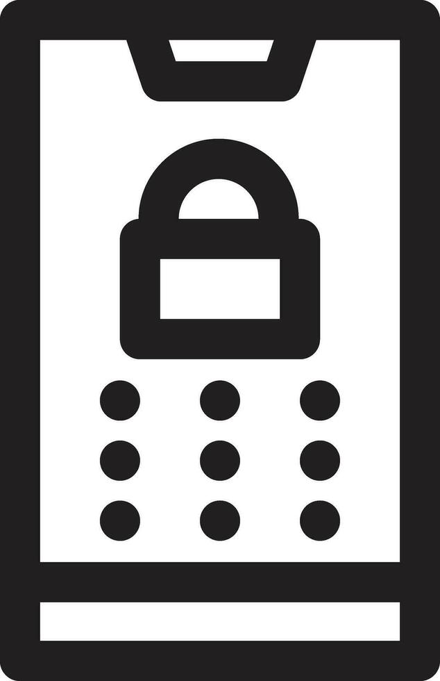 Mobile Pattern Lock Vector Icon