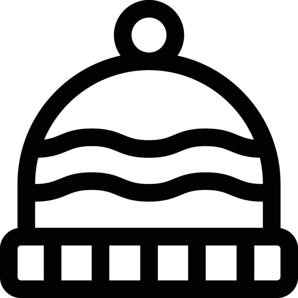 icono de vector de gorra de invierno