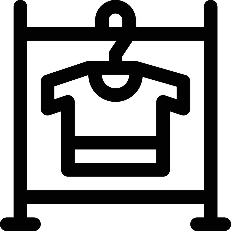 ropa estante vector icono