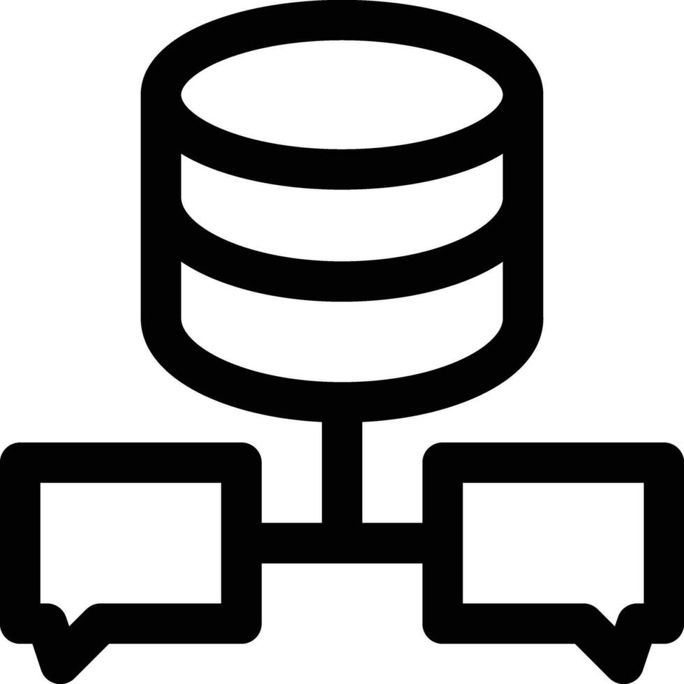 Database Chat Vector Icon