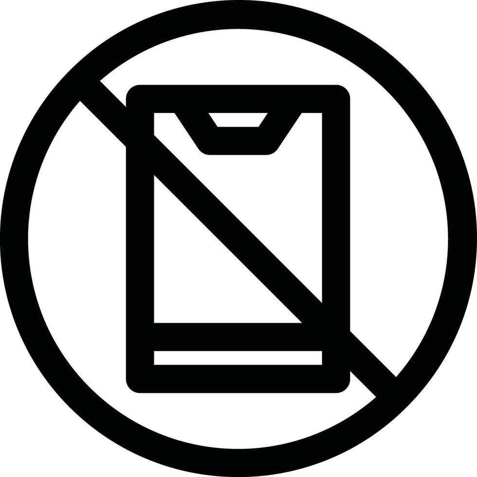 No Phone Vector Icon