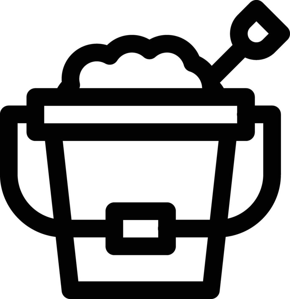 Sand Bucket Vector Icon