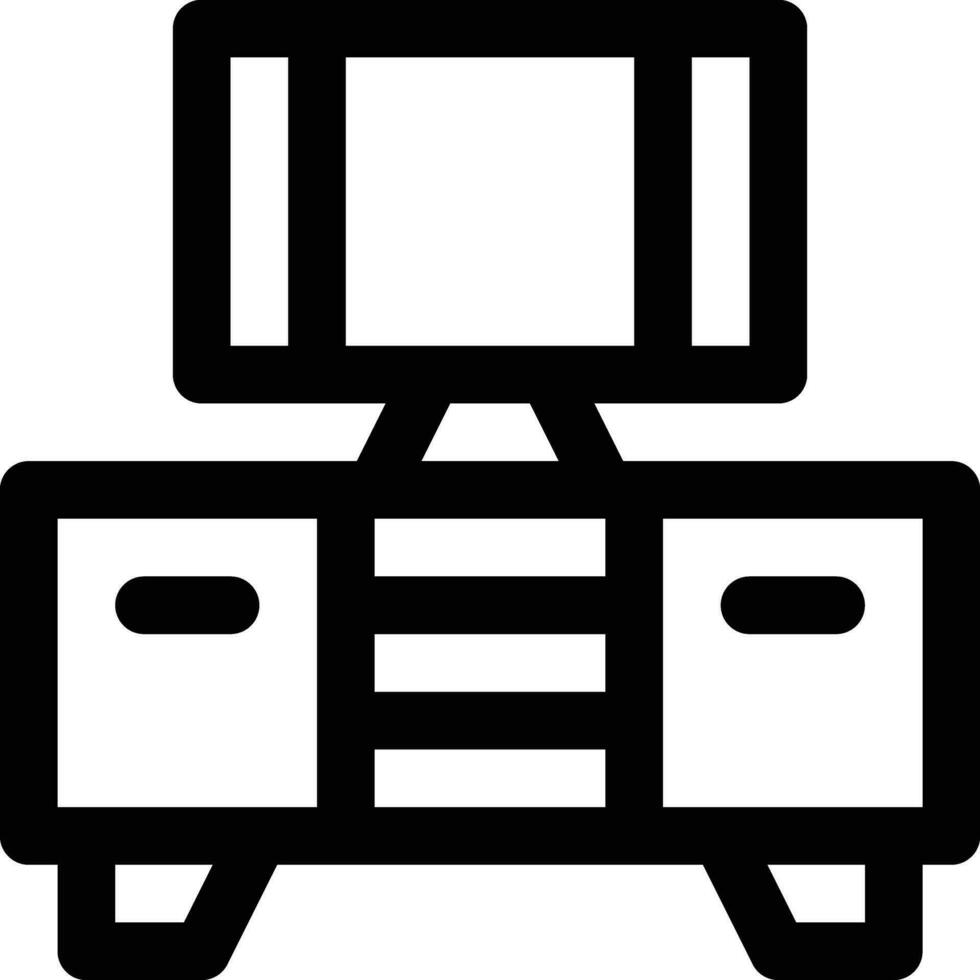 TV Table Vector Icon
