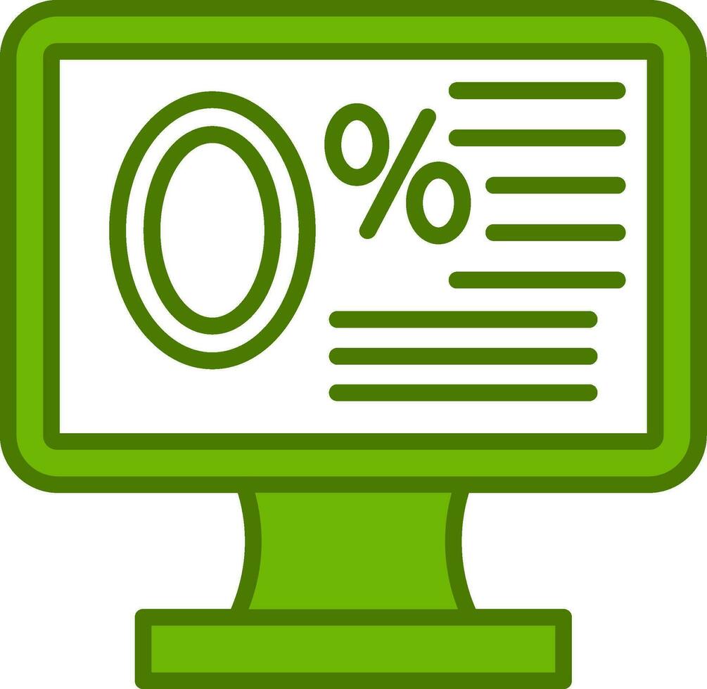 Zero Percent Vector Icon