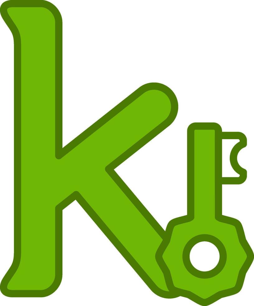 Small K Vector Icon