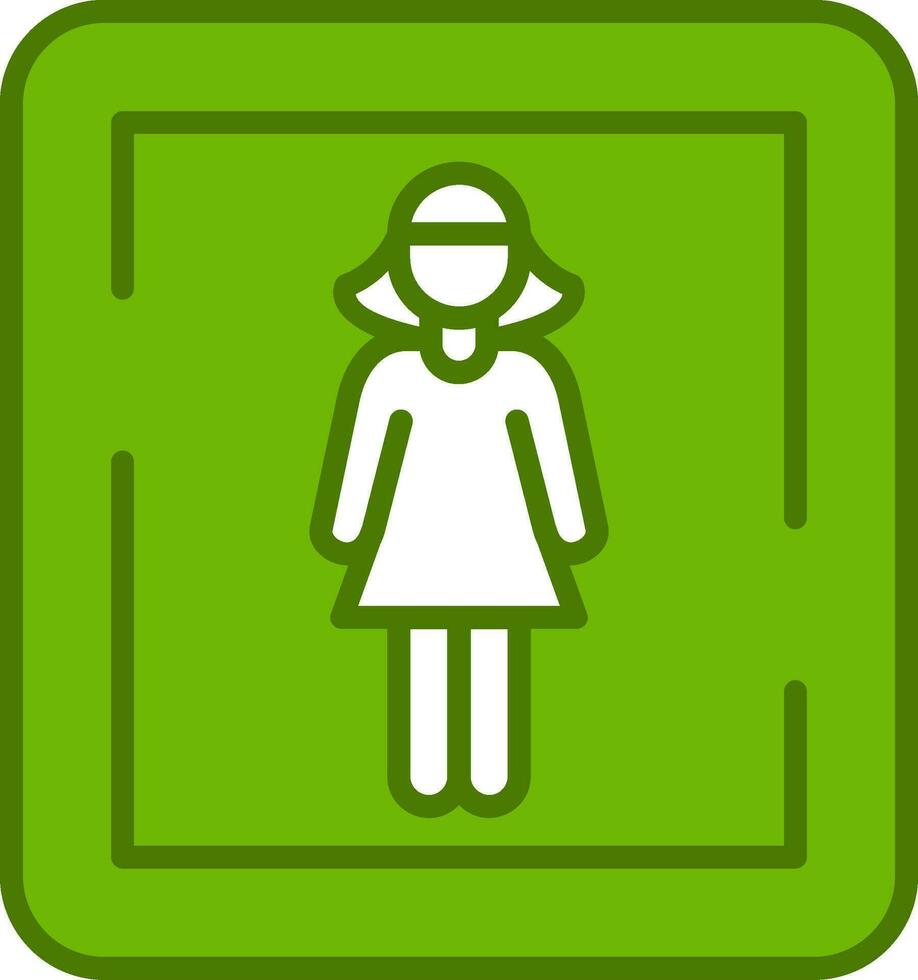 Female Toilet Sign Vector Icon