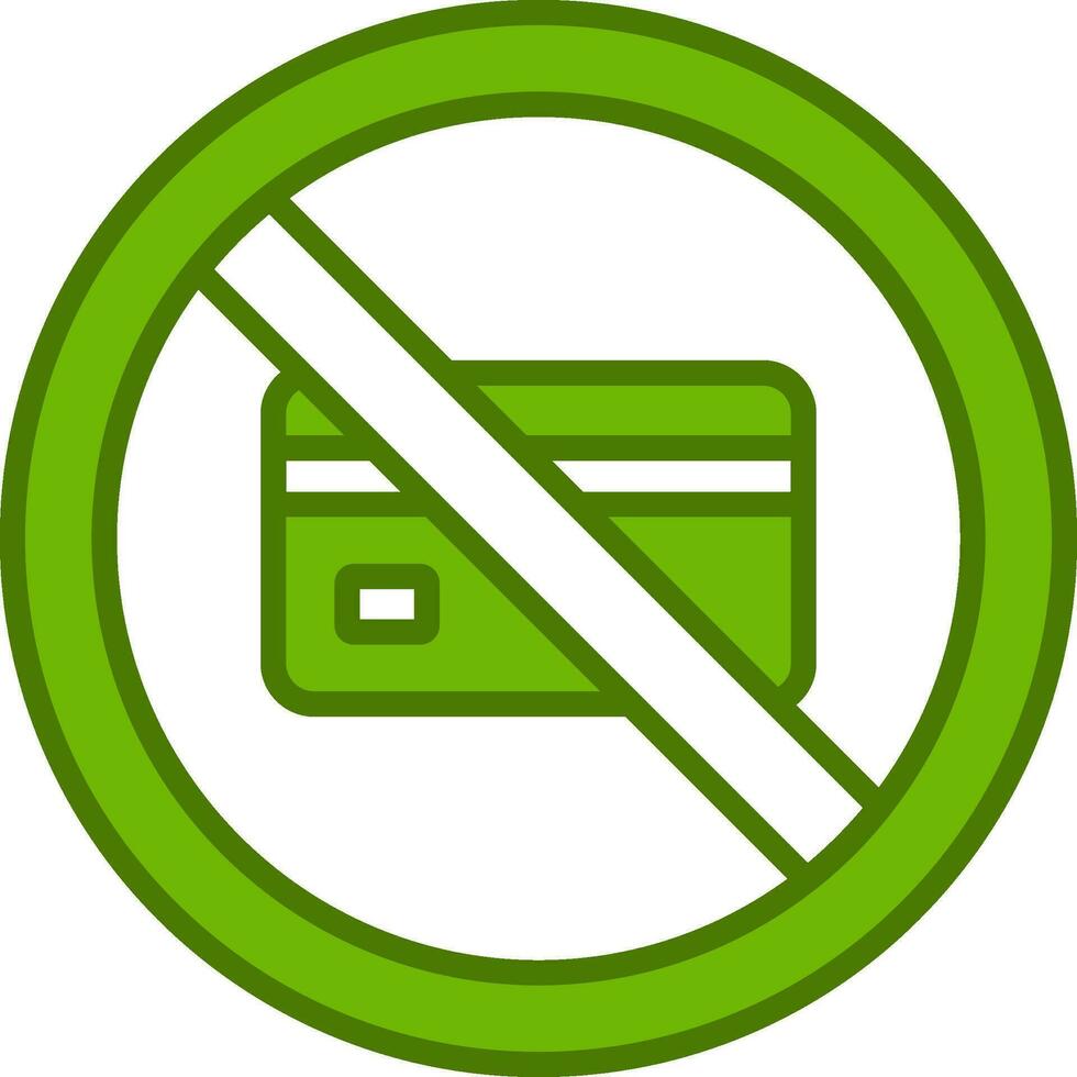 No Credit Card Vector Icon