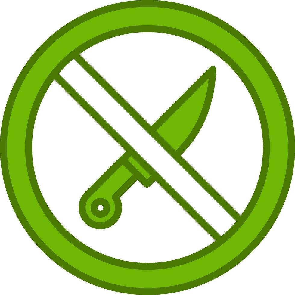 No cuchillo vector icono