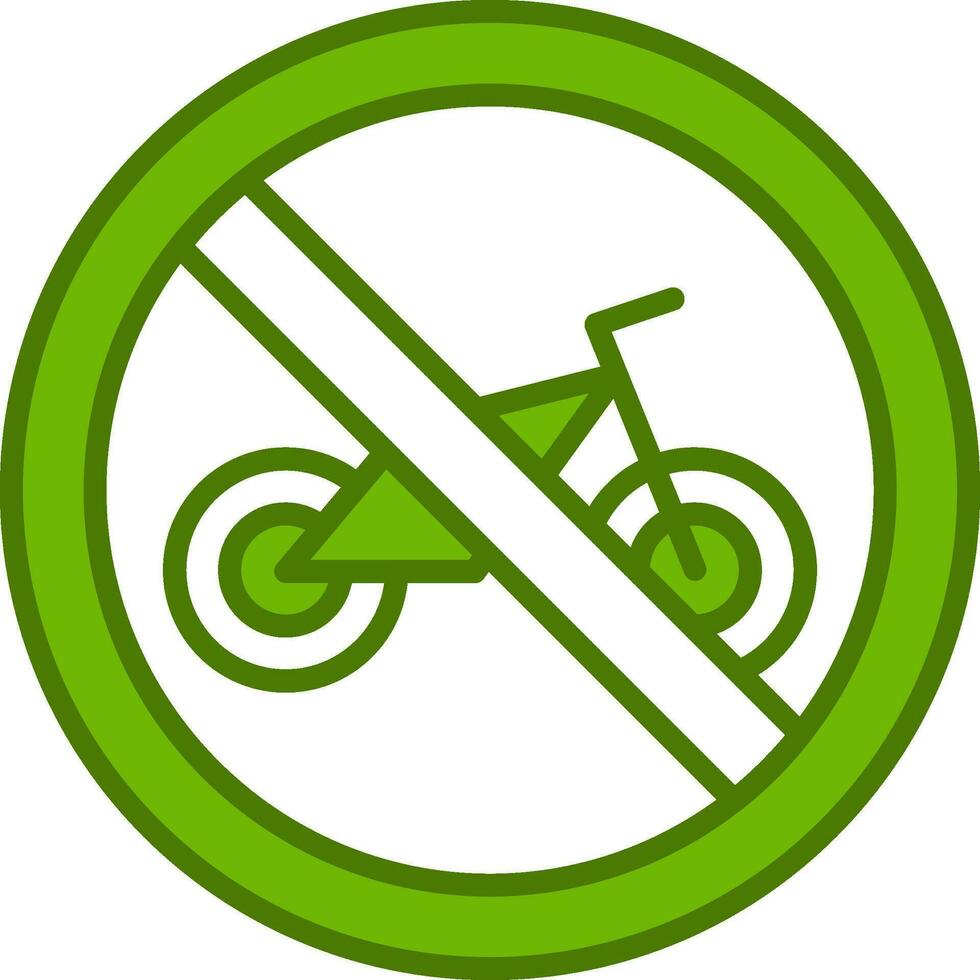 No bicicleta vector icono