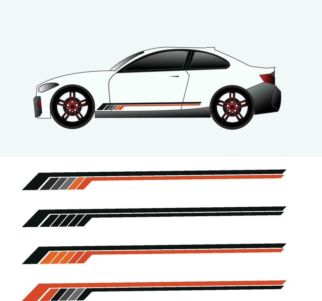 car wrapping decal design vector. car modification decals. vector