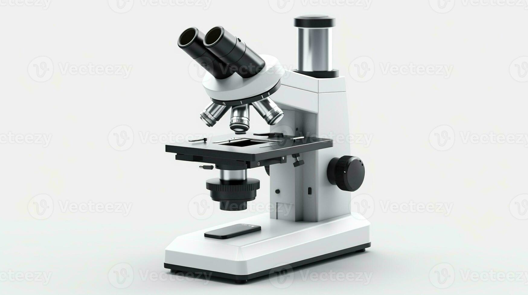 Microscope Isolated on the White Background photo