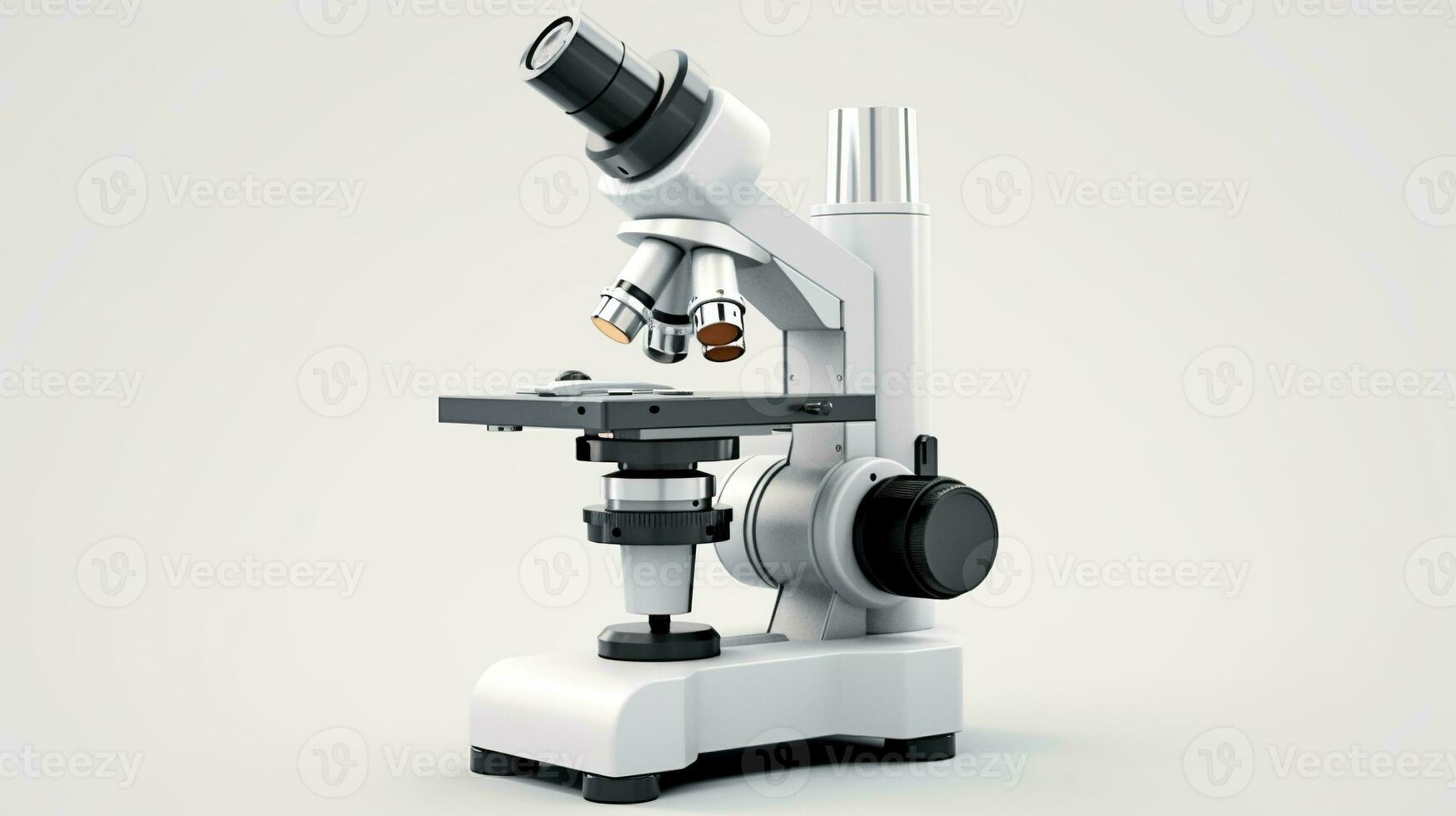 Microscope Isolated on the White Background photo